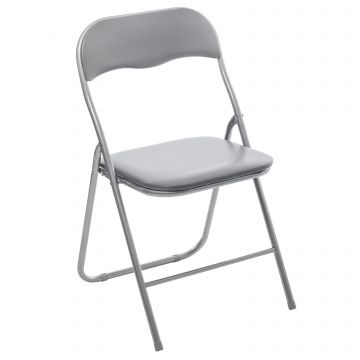 SEDIA PIEGHEVOLE IN PVC GRIGIA