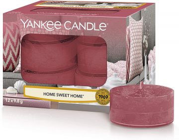 YANKEE CANDLE - 12 TEA LIGHT PROFUMATE HOME SWEET HOME