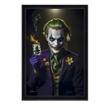 QUADRO AS OF JOKER 60X90CM CON CORNICE NEWTON NERA 72X102CM