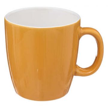 TAZZA CON MANICO IN TERRACOTTA LINEA COLORAMA 18CL GIALLA