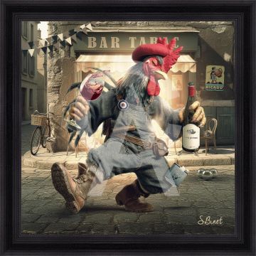 QUADRO GALLO UBRIACO 60X60CM
