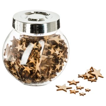 SET DECORAZIONI IN LEGNO STELLE/FIOCCHI DI NEVE 7.5X5.5CM H 7.5CM ASS.