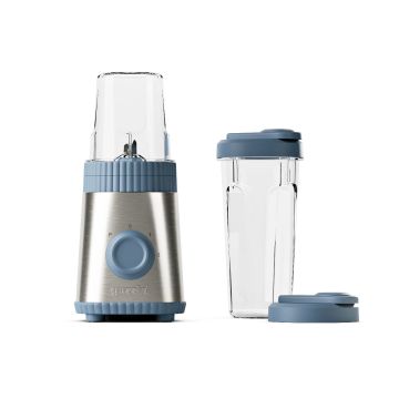 GUZZINI - FRULLATORE PORTATILE ON-THE-GO CON BICCHIERE ACCESSORIO SOUS CHEF BLU NAVY