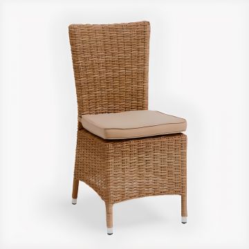 SEDIA MOD. MOOREA IN POLYRATTAN EFFETTO VIMINI NATURALE