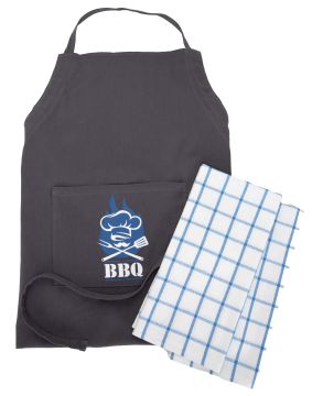 SET GREMBIULE CON 2 STROFINACCI (BBQ)