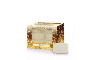 YANKEE CANDLE - 12 TEA LIGHT ALL IS BRIGHT XMAS