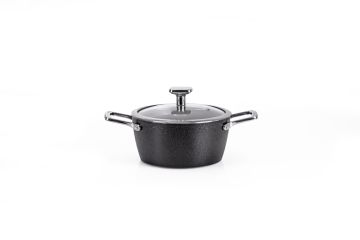 MONETA - CASSERUOLA 2 MANICI CON COPERCHIO IN ALLUMINIO DIAM. 20CM 2.5LT