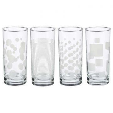 SET 4 BICCHIERI DA BIBITA TONI IN VETRO 48CL