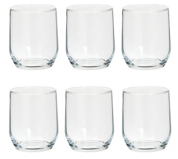 SET 6 BICCHIERI DA ACQUA LINEA PAOL'EAU VETRO TRASPARENTE 31CL