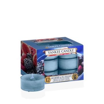 YANKEE CANDLE - 12 TEA LIGHT PROFUMATE MULBERRY AND FIG DELIGHT