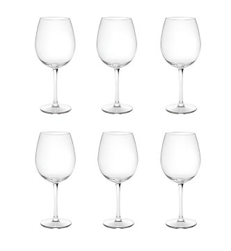 SET 6 CALICI DA VINO IN VETRO TRASPARENTE XXL 61CL 