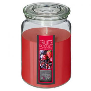 CANDELA IN VETRO FRUTTI DI BOSCO 510GR