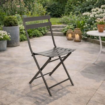 SEDIA DA ESTERNO MOD. GREENSBORO IN ACCIAIO TONKA