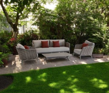 SALOTTO DA ESTERNO EMBRUNS ALLUMINIO MARRONE