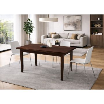 TAVOLO ALLUNGABILE CM 160X85 IN LEGNO TINTA NOCE