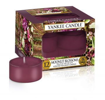 YANKEE CANDLE - 12 TEA LIGHT PROFUMATE MOONLIT BLOSSOMS