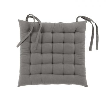 CUSCINO IMBOTTITO 38X38CM IN COTONE/POLIESTERE RICICL.GRS TWILY GRIGIO