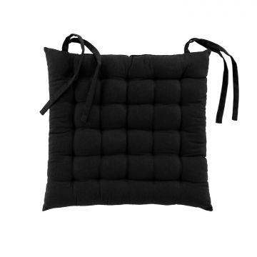 CUSCINO IMBOTTITO 38X38CM IN COTONE/POLIESTERE RICICL.GRS TWILY NERO