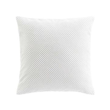 CUSCINO IN VELLUTO RILIEVO JAVA BLANC 45X45CM