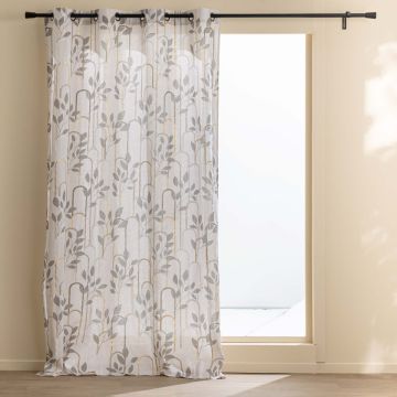 TENDA CON OCCHIELLI IN POLIESTERE STAMPATO MET.ROSERIS 140X280CM