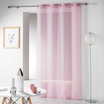 TENDAGGIO CON OCCHIELLI 140X280CM IN ETAMINE POLIESTERE ROSA