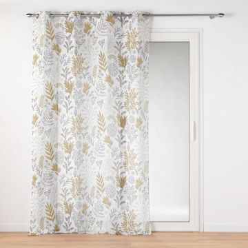 TENDA CON OCCHIELLI VELO SABBIA STAMPATO SUZANNE 140X280CM GIALLO