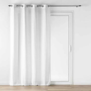 TENDA CON OCCH. EFFETTO LANA LOULAINE BIANCO 140X280CM