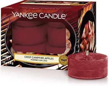 YANKEE CANDLE - 12 TEA LIGHT PROFUMATE CRISP CAMPFIRE APPLES