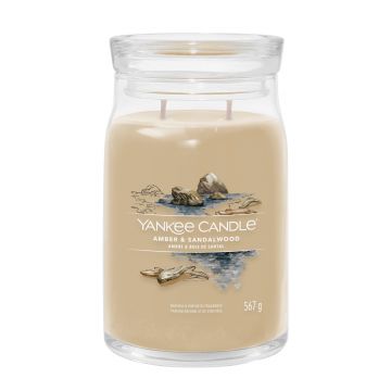 YANKEE CANDLE -  GIARA GRANDE 2 STOPPINI AMBER AND SANDALWOOD