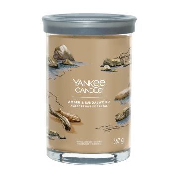 YANKEE CANDLE -  TUMBLER GRANDE 2 STOPPINI AMBER AND SANDALWOOD