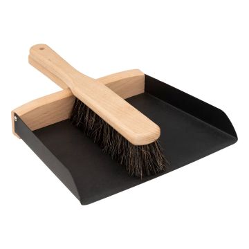 PALETTA CON SPAZZOLA DA INTERNO IN METALLO E LEGNO