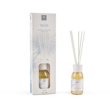 DIFFUSORE DI PROFUMO CON BASTONCINI IN COTONE 125ML TALCO