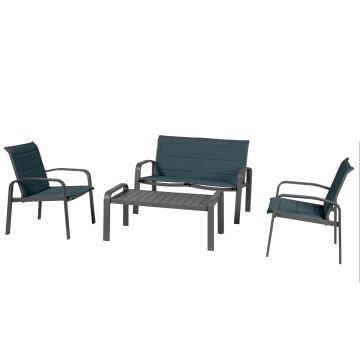 SALOTTO ELYN 4PZ OTTANIO E ANTRACITE