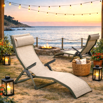 SDRAIO PIEGHEVOLE DA ESTERNO DECIMA ALLUMINIO ALLORO E TEXTILENE MELANGE VERDE