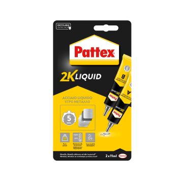PATTEX - POWER EPOXY ACCIAIO LIQUIDO 30gr ADESIVO BICOMPONENTE