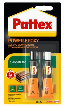 PATTEX POWER EPOXY SALDATUTTO 24gr ADESIVO EPOSSIDICO BICOMPONENTE