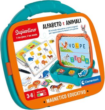 CLEMENTONI SAPIENTINO - VALIGETTA MAGNETICA ALFABETO E ANIMALI