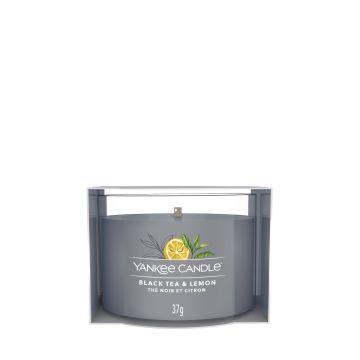 YANKEE CANDLE - CANDELA VOTIVE IN VETRO BLACK TEA AND LEMON