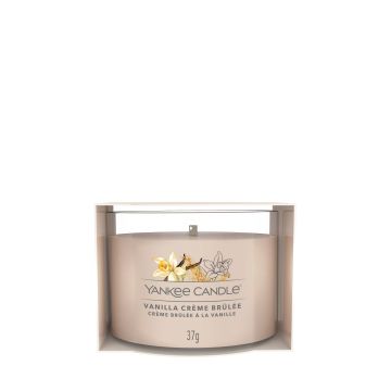 YANKEE CANDLE - CANDELA VOTIVE IN VETRO VANILLA CREME BRULLE