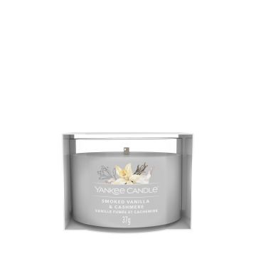 YANKEE CANDLE - CANDELA VOTIVE IN VETRO SMOKED VANILLA AND CASHMERE