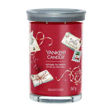 YANKEE CANDLE - TUMBLER GRANDE 2 STOPPINI LETTERS TO SANTA XMAS