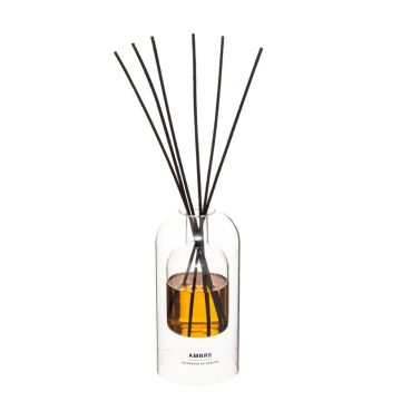 DIFFUSORE DI ESSENZE CON BACCHETTI 150ML CM 8.2X32 AMBRA