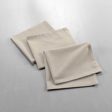 SET 3 TOVAGLIOLI DA TAVOLO 40X40CM IN COTONE GRS MISTRAL NATURALE