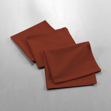 SET 3 TOVAGLIOLI DA TAVOLO 40X40CM IN COTONE GRS MISTRAL TERRACOTTA