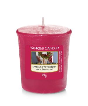 YANKEE CANDLE - CANDELA SAMPLER SPARKING WINTERBERRY XMAS