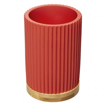 BICCHIERE PORTA SPAZZOLINI NATUREO ROSA D7,1CM