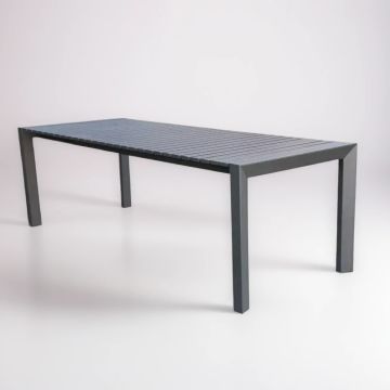 TAVOLO ALL. CM 180X90 IN ALLUMINIO ANTRACITE