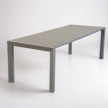 TAVOLO ALL CM 180X90 IN ALLUMINIO CHAMPAGNE