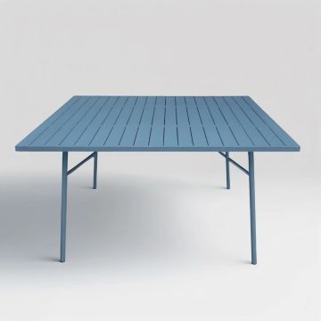 TAVOLO MOD SANTORINI CM 120X80 H 74 IN ACCIAIO CARTA DA ZUCCHERO