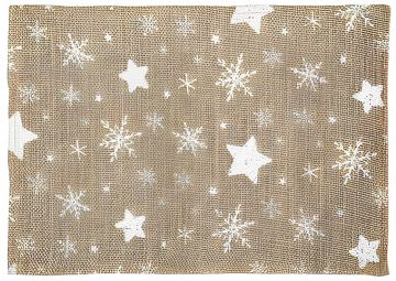TOVAGLIETTA IN JUTA 45X30CM CON DECORO STELLE 